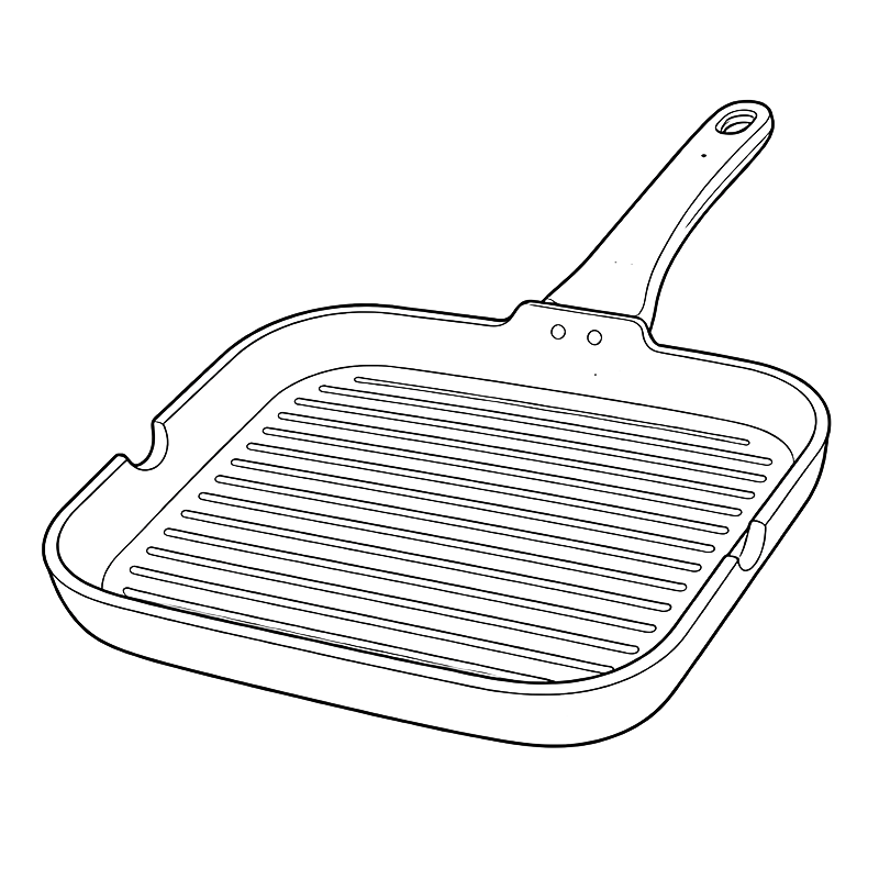 Aluminum Non-Stick Square Pan