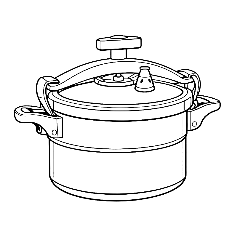 Aluminum clamp-type pressure cooker