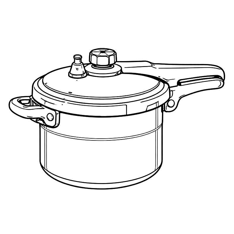 Aluminum rotary top pressure cooker